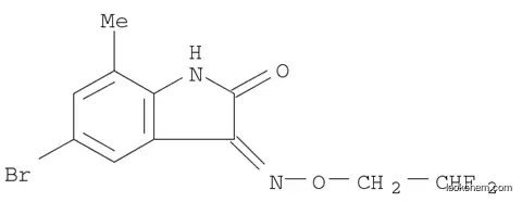 Molecular Structure of 1193386-65-0 (1H-Indole-2,3-dione, 5-bromo-7-methyl-, 3-[O-(2,2-difluoroethyl)oxime])